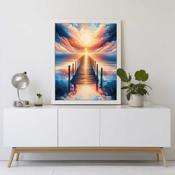 Boardwalk, Sunset — Diamond Painting Kit, product view 2