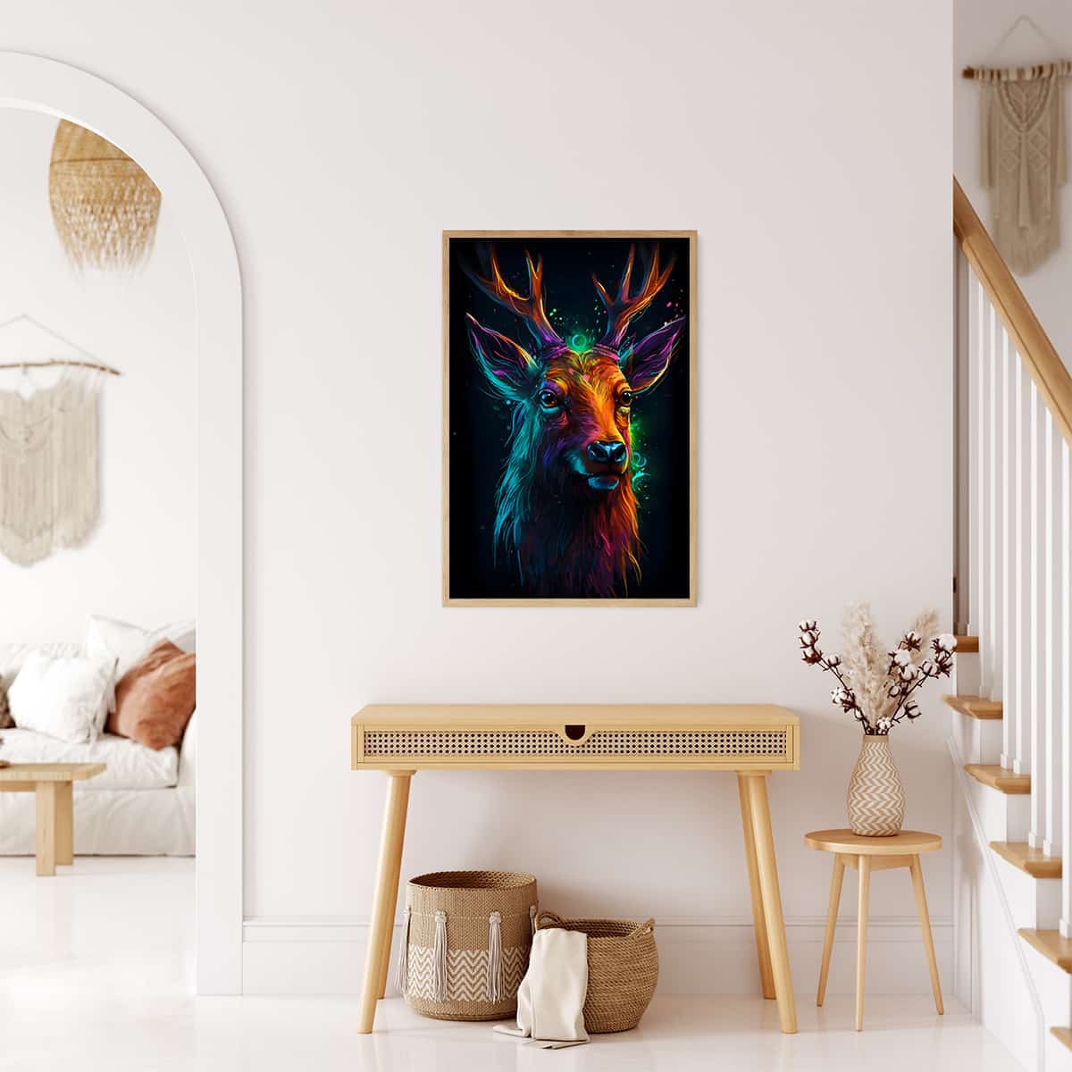 Deer Portrait Dark — Diamond Painting Kit, product view 3