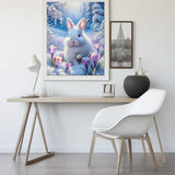 Hare in the snow — Diamond Painting Kit, product view 2