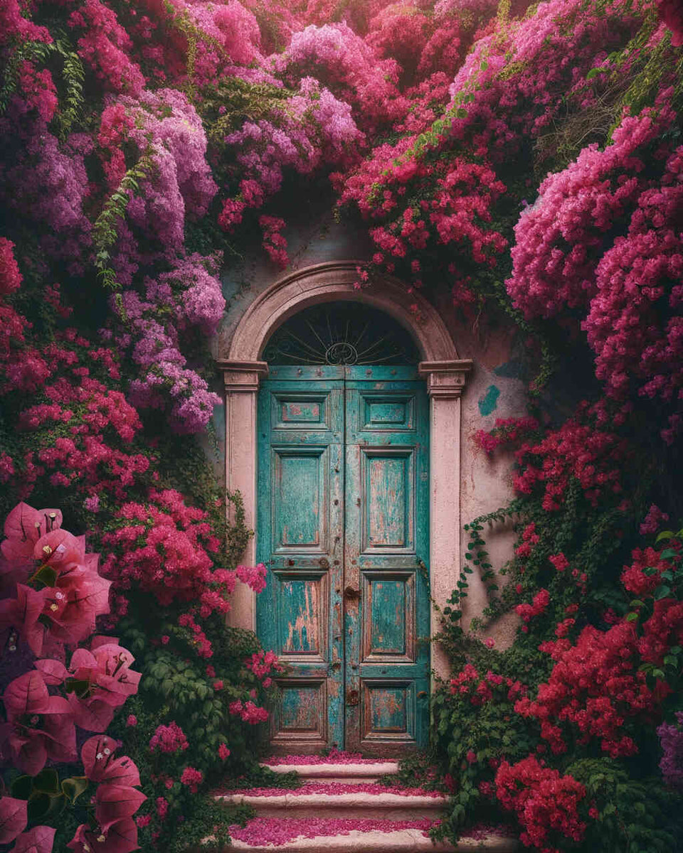 Flowery Door — Diamond Painting Kit design