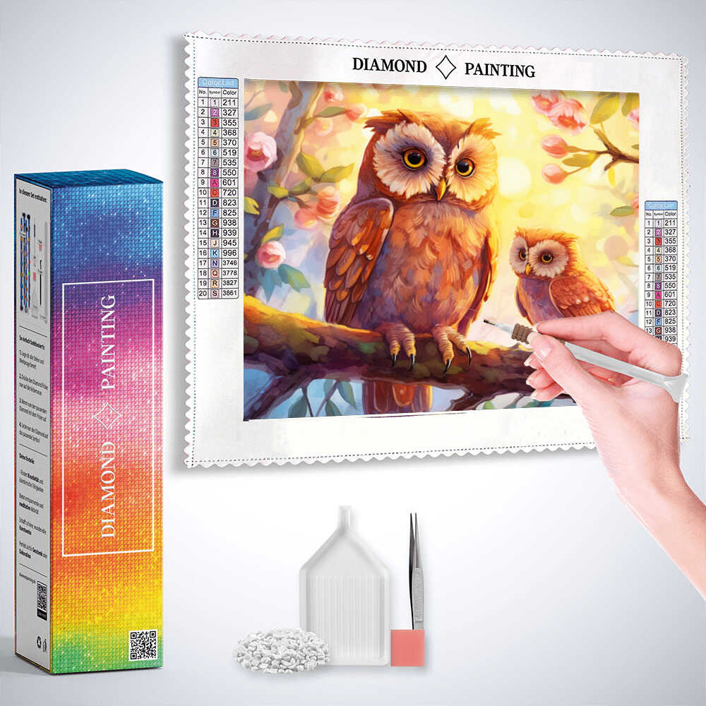 Enchanted Companions: Mother and Child — Diamond Painting Kit, product view 3