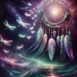 Dragonfly Dreamcatcher — Diamond Painting Kit design