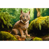 Lynx child in the forest — Diamond Painting Kit design