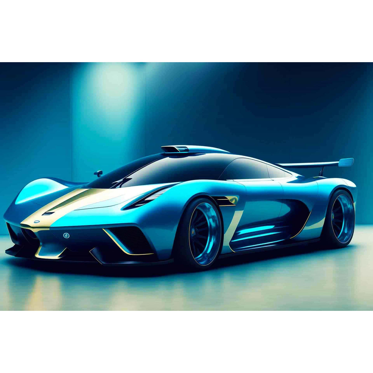 Blue sports car — Diamond Painting Kit design