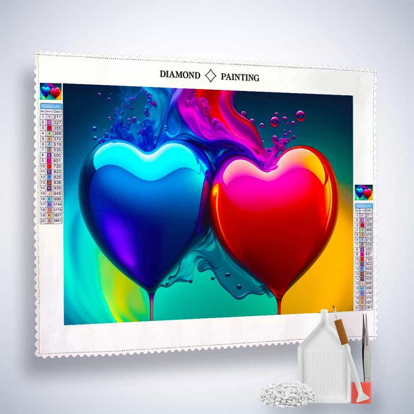 Couple of hearts — Diamond Painting Kit, product view 2