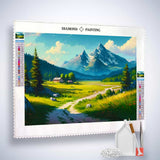 Hiking trail up the mountain — Diamond Painting Kit, product view 2