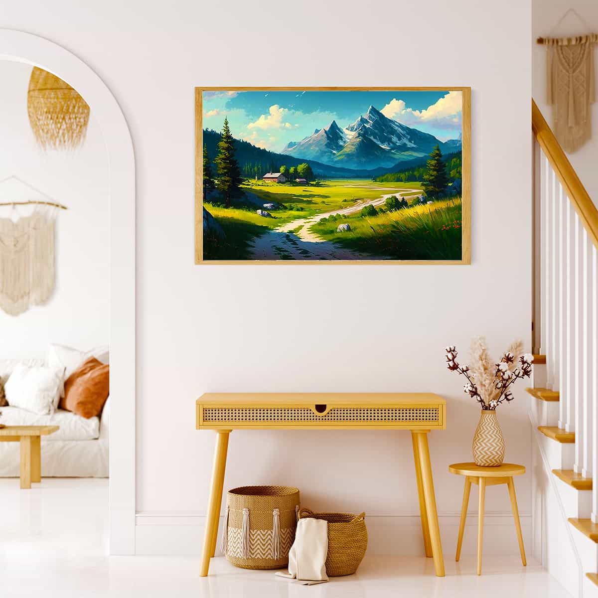 Hiking trail up the mountain — Diamond Painting Kit, product view 4