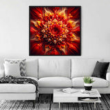 Mandala red flower — Diamond Painting Kit, product view 2