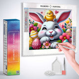 Easter Bunny with Chick — Diamond Painting Kit, product view 3