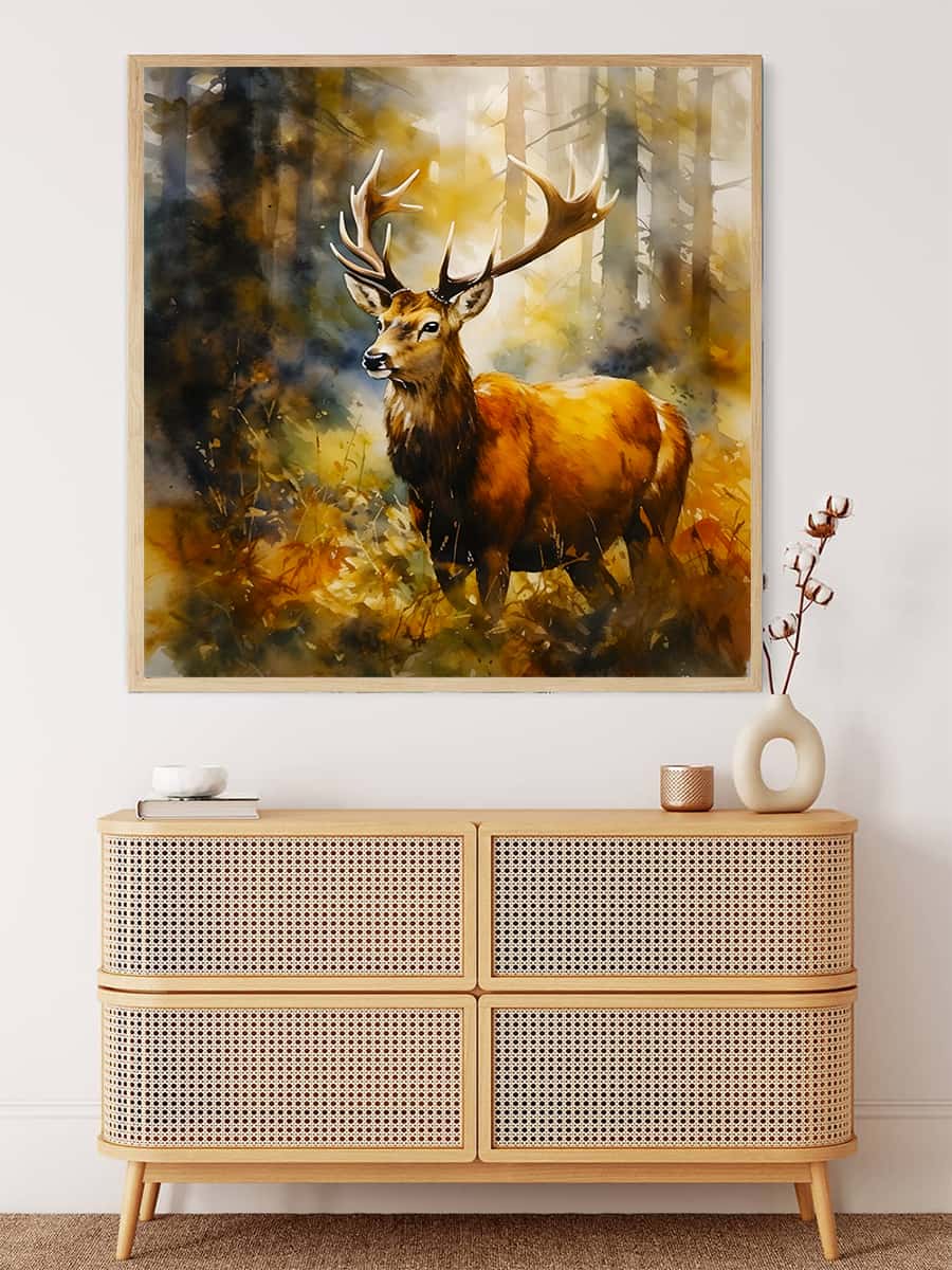 Magnificent deer in the forest — Diamond Painting Kit, product view 3