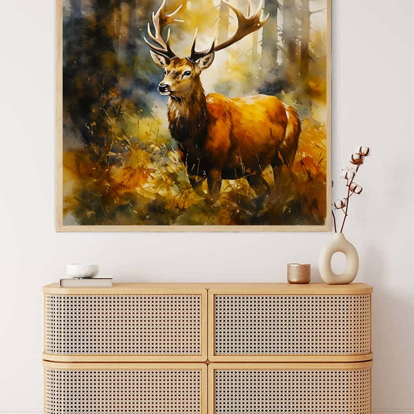 Magnificent deer in the forest — Diamond Painting Kit, product view 3