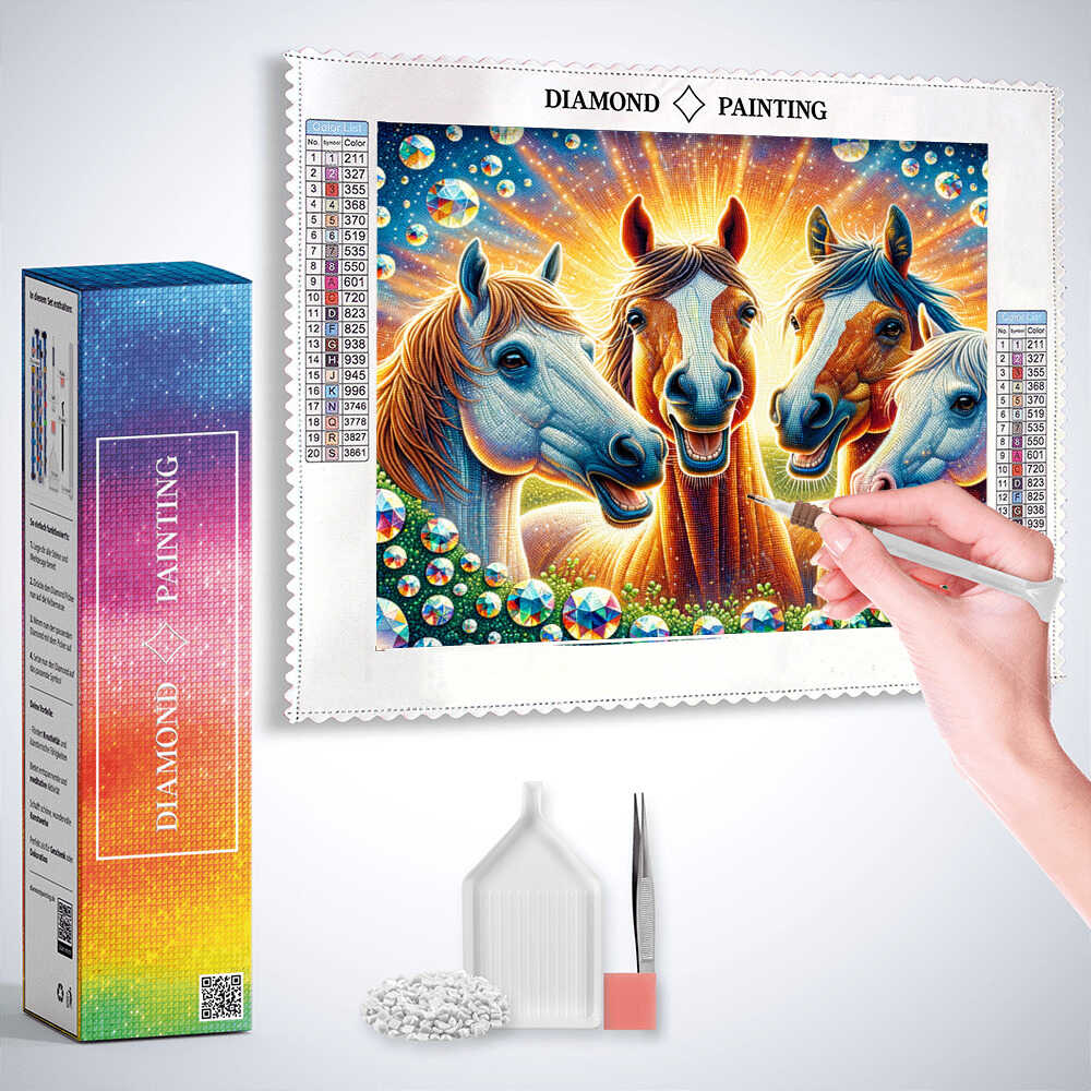 Horse Friends — Diamond Painting Kit, product view 3