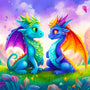 Dragon Friendship — AB Diamond Painting Kit design