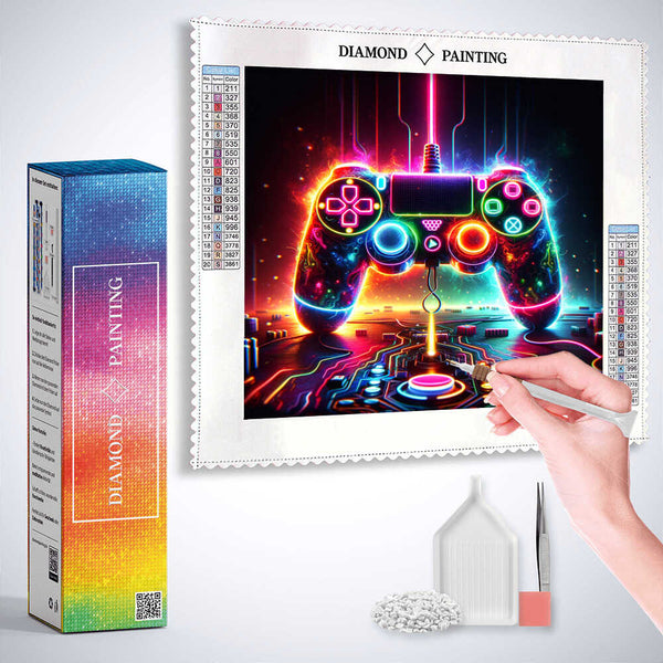 A Neon Symphony of Play — Diamond Painting Kit, product view 3