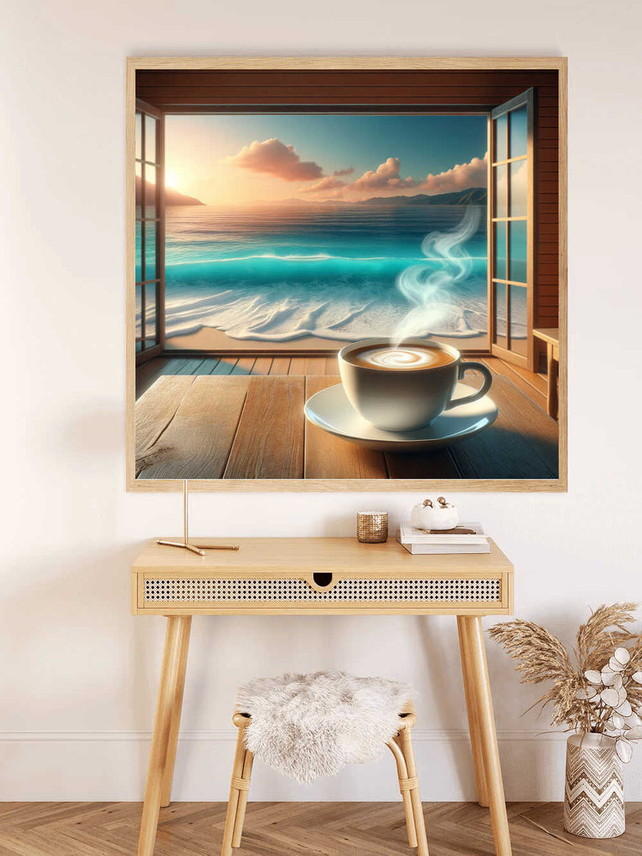 Coffee by the Sea — Diamond Painting Kit, product view 2