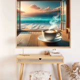 Coffee by the Sea — Diamond Painting Kit, product view 2
