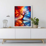 Seasons Tree, Red Tones — Diamond Painting Kit, product view 2