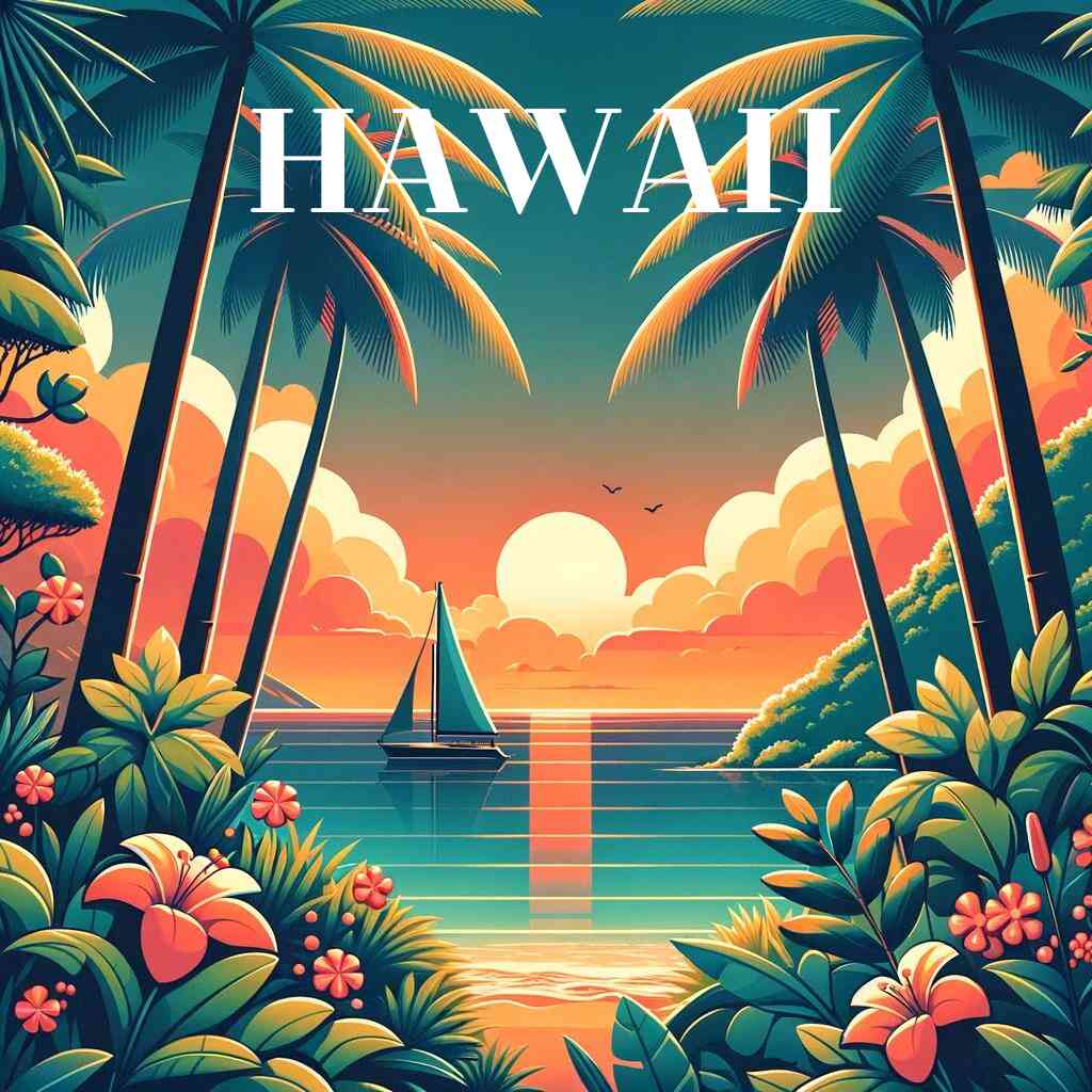 Tropical sunset dream — Diamond Painting Kit design
