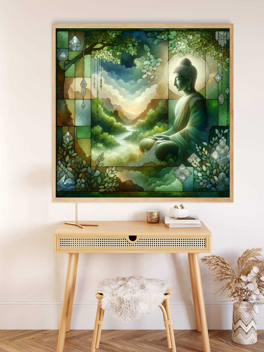 Buddha at the window — Diamond Painting Kit, product view 2