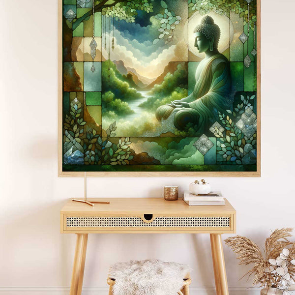 Buddha at the window — Diamond Painting Kit, product view 2