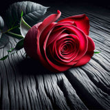 Rose on Wood — Diamond Painting Kit design