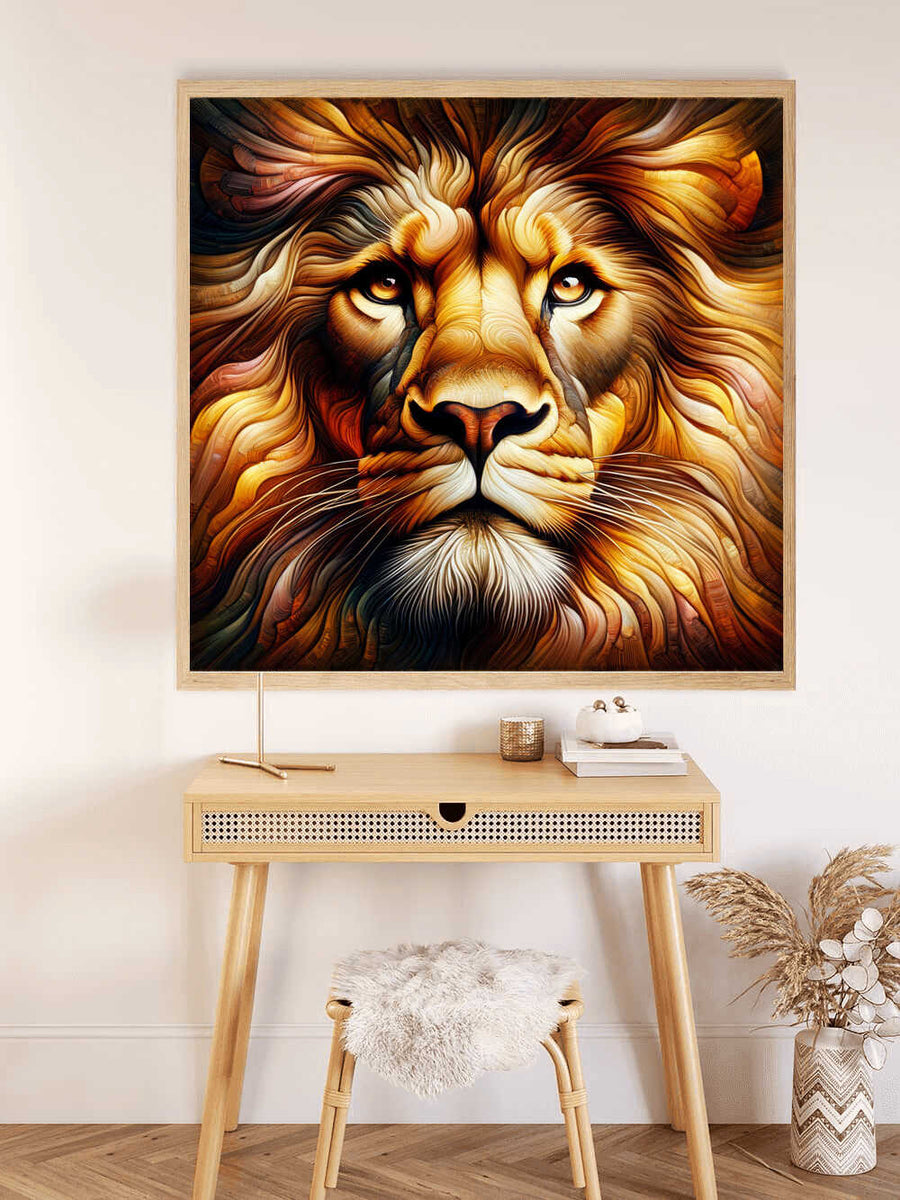 Lion portrait — Diamond Painting Kit, product view 2