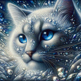 The Ice Cat Portrait — Diamond Painting Kit design