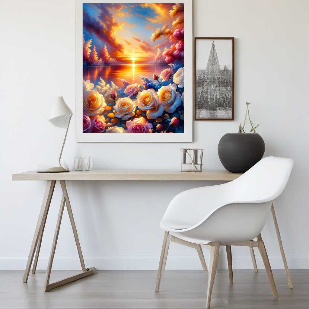 Rose Island Sunset — Diamond Painting Kit, product view 2