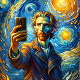Selfie in Van Gogh Style — Diamond Painting Kit design