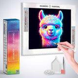 The Glowing Llama — Diamond Painting Kit, product view 3