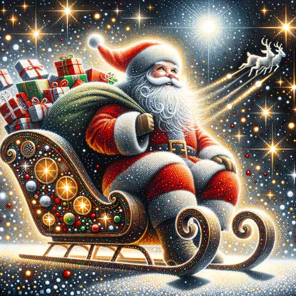 Santa Claus with presents — Diamond Painting Kit design