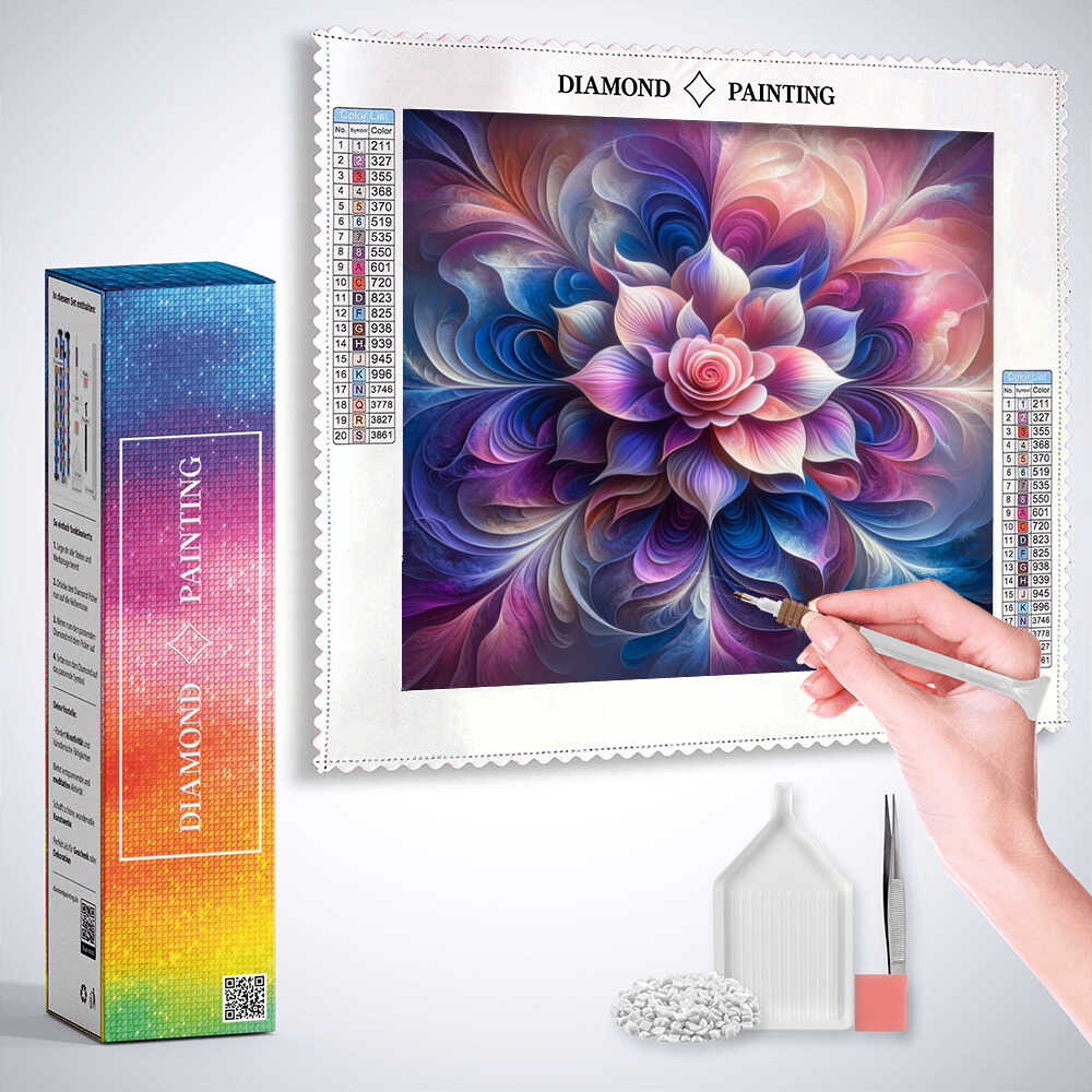 Flower Mandala — Diamond Painting Kit, product view 3