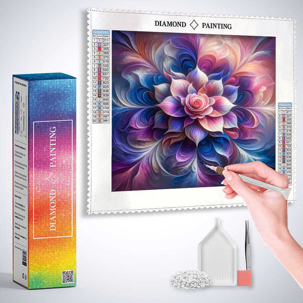 Flower Mandala — Diamond Painting Kit, product view 3