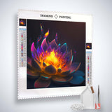 Fire Flower in the Night — AB Diamond Painting Kit, product view 2