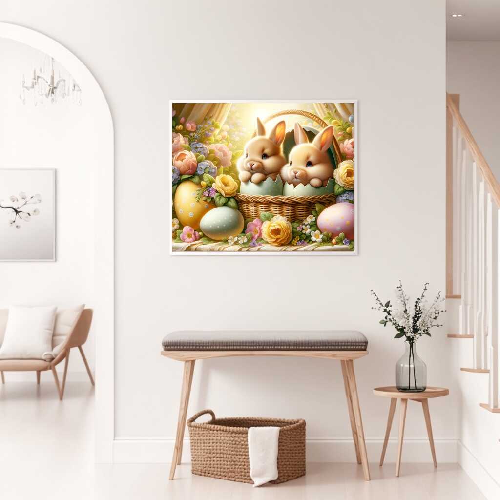 Bunnies and Easter Eggs — Diamond Painting Kit, product view 2