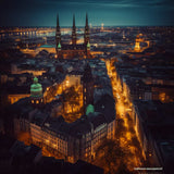 Hamburg by night — Diamond Painting Kit design