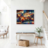 World Map in Splashes of Color — Diamond Painting Kit, product view 2