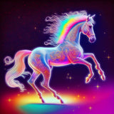 Unicorn Love Colorful — AB Diamond Painting Kit design
