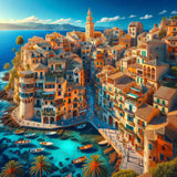 Mediterranean Whispers (DP-7377) — Diamond Painting Kit design