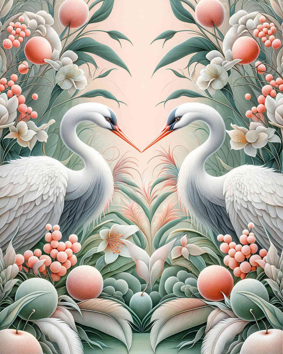 Crane couple — Diamond Painting Kit design