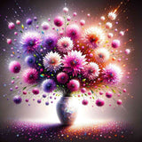 Bouquet of flowers in vase — Diamond Painting Kit design