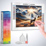Deer on the Mountain — Diamond Painting Kit, product view 3
