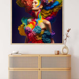 Color Explosion Women's Hairstyle — AB Diamond Painting Kit, product view 3
