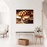 Coffee and Bread — Diamond Painting Kit, product view 2