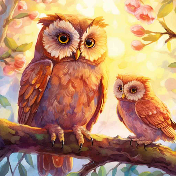 Enchanted Companions: Mother and Child — Diamond Painting Kit design