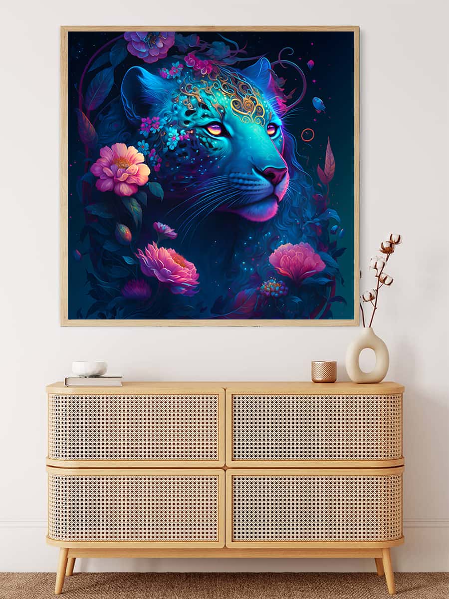 Mystic cat of prey — AB Diamond Painting Kit, product view 3