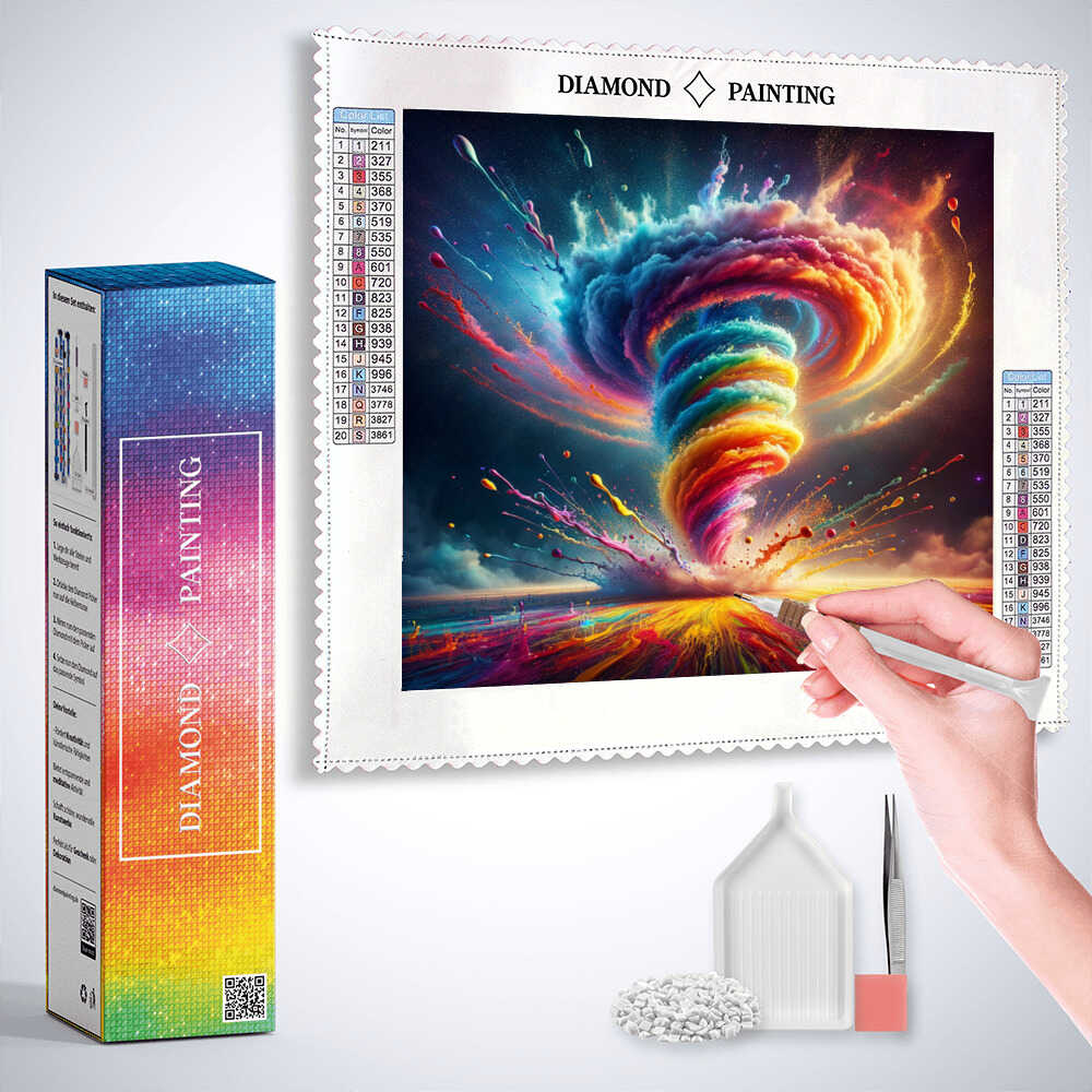 Color storm of emotions — Diamond Painting Kit, product view 3