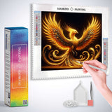 Phoenix Awakening, Golden — Diamond Painting Kit, product view 3