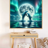 The Dolphins' Moonlit Dance — Diamond Painting Kit, product view 2