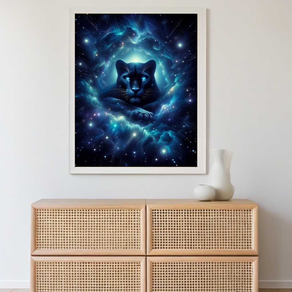 Panther in space — Diamond Painting Kit, product view 2
